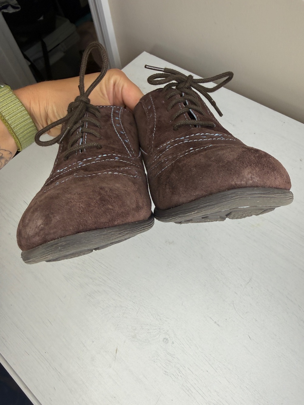 BOC Born Suzette Suede Wingtip Laceup Oxford Shoes sz 8.5 - Picture 9 of 14